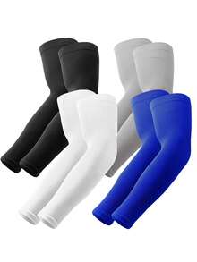 1 Pair Men's Cool Arm Sleeves - Lightweight, Breathable, Quick-Dry & Stretchy, Windproof With Face Mask, Full Arm Coverage, Warm Comfortable For Hiking, Cycling, Fishing, Halloween Costume & Autumn Wear