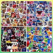 50张Ro-Blox、Rainbow/Friends、Poppy/Playtime、FNAF、动漫粉丝周边贴纸，适用于笔记本电脑、手机、行李箱、杯子、笔记本等，是送给粉丝的完美装饰礼物，也是送给朋友的可爱小礼物。 - 彩色 - 查看 1
