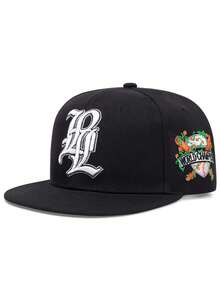 2026新款个性化时尚棒球帽，LPL侧边刺绣FOREVER平沿帽，户外休闲运动遮阳滑板帽，街头创意嘻哈帽，通勤装饰帽，男女通用 - 白色 - 查看 5