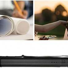Tubo de almacenamiento de documentos, tubo impermeable para planos, extensible para mapas, obras de arte, documentos, carteles(black) - como se muestra en la figura - Ver 4