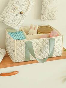 可折叠婴儿尿布更换垫，双面尿布垫，多功能缝线午睡垫，带挂绳 - 彩色 - 查看 14