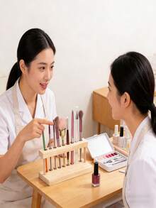 1 hộp đựng bút vẽ móng và cọ trang điểm dung tích lớn, giá trưng bày bút đính đá và cọ vệ sinh móng, hộp đựng kìm cắt móng, khay đựng dụng cụ làm móng để bàn. - Nhiều màu - Xem 2