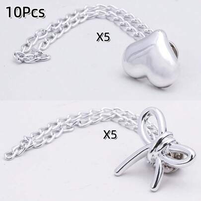 2/5/10pcs Adjustable Shirt Clips For Women, Decorated With Butterfly & Heart Patterns - Instantly Shorten Sleeve Length, Suitable For Blouses, Dresses And Pants - Elegant Design, Multiple Colors Available, Butterfly Decor, Great Gift: Thoughtful Present For Girlfriend On Birthday Or Valentine's Day