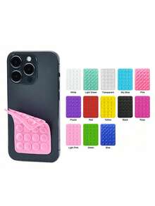 Double-Sided Suction Cup Phone Holder, Silicone Anti-Slip Washable Phone Grip Sticker - Multicolor - View 1