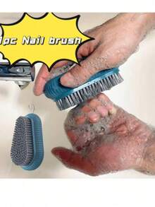 1pc Durable Heavy Duty Nail Brush, Kitchen , Travel Essential, Cleaning, Brush Cleaner, Cleaning Supplies, Toilet Brush, Stiff Bristles For Men Mechanics, Effective Nail Cleaning Scrubbing Multi-Use Brush - Multicolor - View 9
