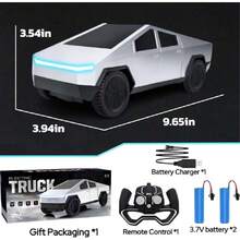 Camión de Juguete para Niños, Carro de Control Remoto, Camion Control Remoto, Coche de Juguete con Mando a Distancia con Luces, Regalo para Niños y Niñas,37854928 - Multicolor - Ver 2