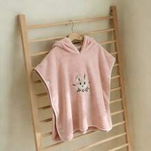 1 件婴儿/儿童连帽浴袍，珊瑚绒吸水斗篷，可爱卡通设计，适合居家、沙滩、男女通用 - 如圖 - 查看 10