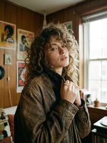 18K镀金可调节奢华水钻纹理复古法式女士戒指 - 金色 - 查看 3