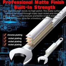 3件套铬钒钢可逆扳手套装，防滑哑光花键设计，汽车及家用通用扳手，专业维修工具套装 - 彩色 - 查看 3