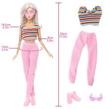 16 Pieces 11.5 Inch Doll Clothes Including 4 Sets Outfits And Dresses And 11 Pieces Accessories, Colorful Casual Style, Party Outfit, Doll Dress Up Game Toys Birthday Gift Christmas Stocking Stuffers(Doll Not Included) - Multicolor - View 7
