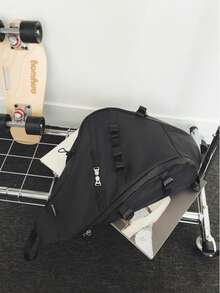 大容量男士胸包，休闲嘻哈旅行多功能斜挎包，尼龙储物单肩包，腰包，商务休闲情人节黑色包，大学包，单肩包，多功能休闲徒步包，大容量多功能背包，户外便携休闲胸包，节日礼物优雅度假礼物，FILWHITE。 - 黑色 - 查看 4