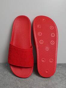 Women's Summer Outdoor Lightweight Wear-Resistant Slippers, Home Anti-Slip Soft Comfortable Black Slide Sandals, Plus Size 36-45 - Red - View 2