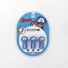 3pcs Cartoon Children's Pencil Caps, Pencil Sleeves, Cartoon Soft Silicone Pencil Toppers, Elementary School Supplies