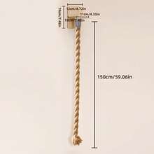 Cat Climbing Rope Made Of Hemp, Wall-Mounted Cat Scratching And Climbing Toy Rope, Suitable For Indoor Use - Apricot - View 3