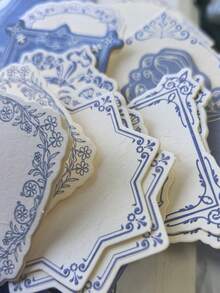 30pcs/Box Minimalist Embossed Memo Pads, DIY Decoration & Craft Material, Holiday Gift, Personalized Scrapbooking Stationery, Back To School Essential - Multicolor - View 3