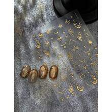 1pc 5D Frangipani Flower Nail Stickers Cute Blooming Petals Yellow White Botanical Tropical Summer Self Adhesive Decorative Nail Manicure Decals - 多色-2 - 查看 3