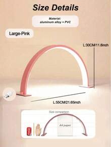 1pc Portable Crescent Shape LED Nail Lamp, White/Pink/Black With Push Button Control-USB Plug, For Manicure, Eyelash Extension, Tattooing And Skin Care, Also Can Be Used For Salon Table Lighting. - USB Plug - View 12