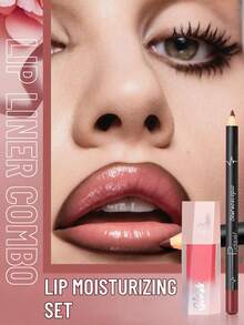 13pcs Pudaier Lip Makeup Set - Moisturizing Lip Gloss & Lip Liner Pencil, Suitable For Various Makeup Styles, Can Be Used Alone Or Layered, Long-Lasting And Waterproof Lip Liner Pencil - 01set - View 4