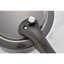 Pressure Cooker Hard Anodised 5L 24.5cm With Steamer Basket Great Healthier And Quicker Cookware Suitable For All Hob Types Except Induction - Black - View 5