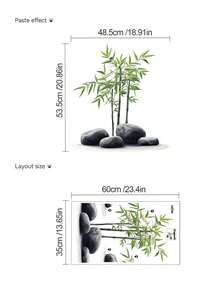 1pc/2pcs - Wallpaper - [Bamboo, Vines, Flowers, Leaves] Decorative Wall Stickers For Boys/Girls Room, Nursery, Living Room, Bedroom, Window - Cute Creative Wall Art Decor For Children - Multicolor - View 14