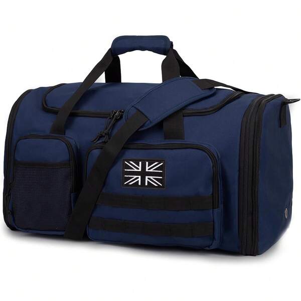 Tactical Duffle Bag Travel Expandable 52L Large Duffle Bag Men Gym Duffel With Wet Pocket Multi-Functional Carry On Bags Weekender Overnight Bag Organizer Duffel Bag Travel