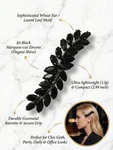 1/2 pieza Pasador de pelo con flor de corte marquesa brillante, tocado de metal de moda como regalo para ella, accesorios de pelo para boda - Multicolor - Ver 4