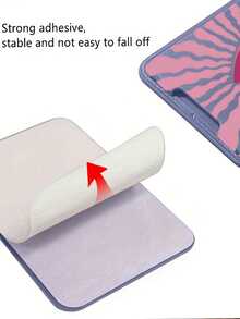 1pc Simple Solid Purple TPU 2-In-1 Card Holder Phone Case With Heart Shape Element, Anti-Fall, Anti-Slip, Full Coverage Phone Case Compatible With Apple/Galaxy/Redmi/OPPO/ 17 Pro Max/ 16 Pro Max/ 14 Pro Max/Galaxy A07 - Multicolor - View 5