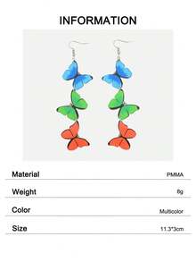 1 par de pendientes colgantes de acrílico con diseño de animales adorables como accesorios de joyería para mujeres, escolares y cosplay - animal - Ver 24