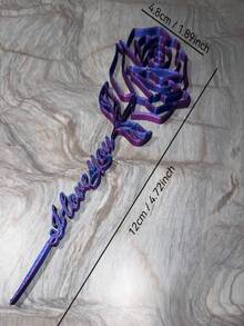 1pc 3D Printed "I Love You" Rose Sculpture Decor, 12cm Elegant Romantic Home Decoration, Suitable For Valentine's Day, Parties And Gifts. Perfect Accent For Dining Table, Living Room, Bedroom, Cafe And Party Ambiance, Romantic Decor, Valentine's Day Gift, Home Decor - Multicolor - View 9