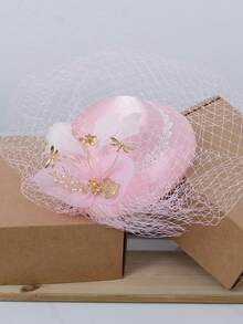 17cm Polyester French Elegant Veil Hat, Suitable For Church, Ball, Wedding Photo, Races, Birthday Party, Party, Year-Round Use - A - View 13