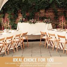 1/5pcs Satin Tablecloth, Wedding Decor Long Tablecloth, Rectangular Smooth Soft Satin Tablecloth, Wedding Party Tabletop Decor, Birthday Party, Suitable For Indoor/Outdoor Restaurant, 58x102 Inches, All Season - Beige - View 4
