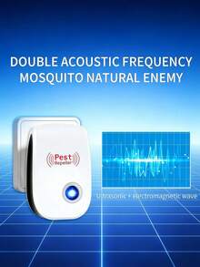 10/5/3/1 Ultra High Frequency Pest Repeller Set, suitable for all types of houses. White model. Ultra High Frequency plug-in device. Used to repel spiders, rats, mosquitoes, cockroaches, mice, rodents, insects, ants, flies. US standard plug 110V. An electronic ultrasonic device for repelling insects. Suitable for indoor household use. Can be used to repel rats, cockroaches, mosquitoes, geckos, flying insects, pests and snakes. Can effectively repel small animals. - Tipo de Enchufe A USA (110-127V) - Ver 4