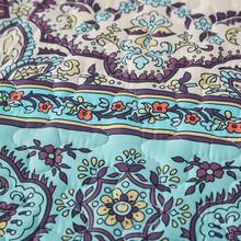 WONGS BEDDING Boho Quilt Twin Full Queen King Size, 3 Pieces Purple Blue Bohemian Light Weight Microfiber Bed Decor Bedspread for All Season - Azul púrpura - Ver 4