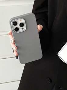 Minimalist Leather Texture Gray Phone Case Compatible With IPhone 17 Pro Max/17 Pro/17/16 Pro Max/16/16 Pro/16 Plus/15/15 Pro Max/15 Pro/15 Plus/11/12/13/14 Pro Max/12 Pro/12 Pro Max/13 Pro/13 Pro Max/7 Plus/14 Pro/14 Pro Max/14 Plus Soft Cover - Grey - View 5