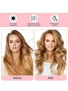 4pcs Women's Hair Accessories & Styling Tools, No-Heat Hair Curler, Hair Clips, Hair Ties