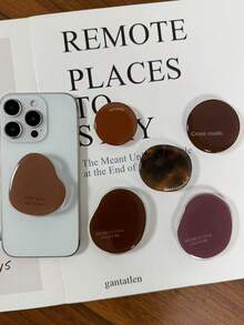 不对称图案手机支架，慵懒风支架，粘性便携式气垫手机支架 - 彩色 - 查看 1