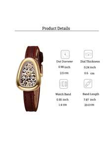 1件复古豹纹石英女表，独特设计避免搭配尴尬，适合节日、生日、年末促销等场合。 - 金色 - 查看 5