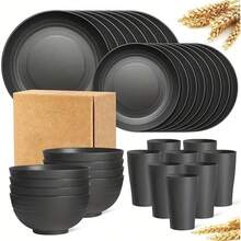 Eetsets - 32 Stks Zwart - Bekijken 5