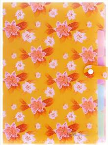 学校文件夹 - 返校花卉系列可扩展文件袋，5 口袋风琴式文件整理器，适用于学校、办公室和家庭 - 多色 - 查看 10