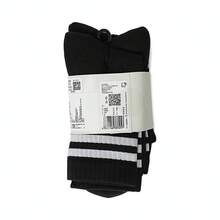 Adidas Bộ ba đôi tất ba sọc cổ điển dành cho nam và nữ, tất dài đến giữa bắp chân thường ngày C SPW CRW kiểu mới - Đen và trắng - Xem 7