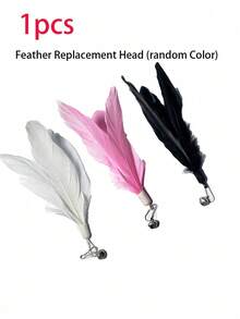 Đồ chơi cần câu cho mèo kèm lông vũ và chuông, ruột thay thế, cốc hút mạnh, đồ chơi tương tác cho mèo con, đồ chơi trong nhà cho mèo, cần câu cầm tay giúp mèo cào móng, tập thể dục và giải trí. - Nhiều màu - Xem 7