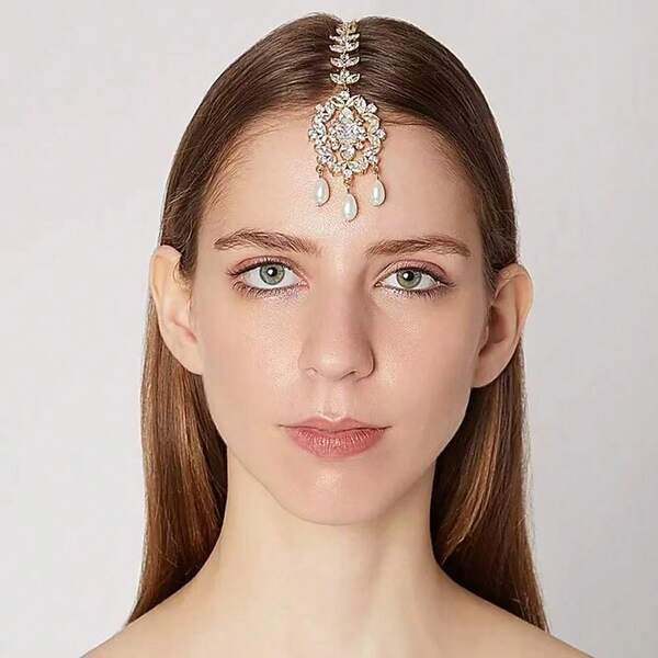 1pc 1920s Vintage Style Headpiece With Black Feather Decor, Suitable For Flapper, Bride And Other Occasions