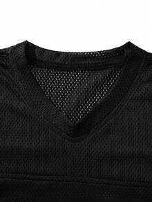 Camiseta de manga corta casual y deportiva para hombre, verano - Negro - Ver 8