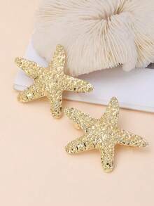 2 piezas Accesorios para el cabello de la serie Océano para mujeres, Clips para el cabello con estrella de imitación de perla, Pasador para el cabello, Barrettes para el cabello, Accesorios para la cabeza, Horquilla, Verano, Vacaciones, Viaje, Accesorios de playa - Multicolor - Ver 4