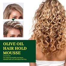 60ml Olive Oil & Coconut Oil Hair Styling Mousse For Curly Hair - Curl Defining, Moisturizing, Long-Lasting Frizz Control, Adds Volume, Quick Drying For Soft, Shiny Curls - Ideal For Everyday Styling And Special Occasions,Gifts For Men And Women Suitable For Valentine's Day, New Year's Day, Birthdays, Weddings, And Parties,Hair Gel,Makeup,Travel Essential,Quick Ship Items,Free Shipping - 正裝 - 查看 6