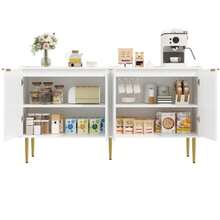 Modern And Simple Anrichte Moderne Sideboard Schrank Anrichte Stauraum Buffet Wohnzimmer Set,140L X 38B X 75H(Cm) - White - View 3