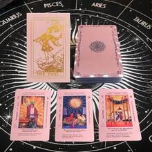 Pink Tarot Cards With Guide Book - Waterproof, Wrinkle Resistant, Gold Foil For Beginners - Multicolor - View 12