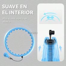 con Peso para Pérdida de Peso en Adultos, Aro Fitness Infinito de 26 Eslabones (56 Pulgadas), Ideal para Mujeres Adultas - azul - Ver 6