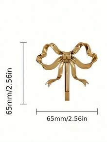 小号金色蝴蝶结壁钩，金色衣帽钩，金属钩，蝴蝶结房间装饰钩，可用于悬挂外套、咖啡杯、帽子、包包、浴巾和房间装饰品 - 彩色 - 查看 3