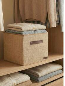 PH PRENDI HOME 1 pieza Caja sin tapa de yute de 30 x 30 x 30 cm - Cesta de lavandería - Organizador de baño - Organizador de almacenamiento - Caja de almacenamiento - Beis - Ver 2
